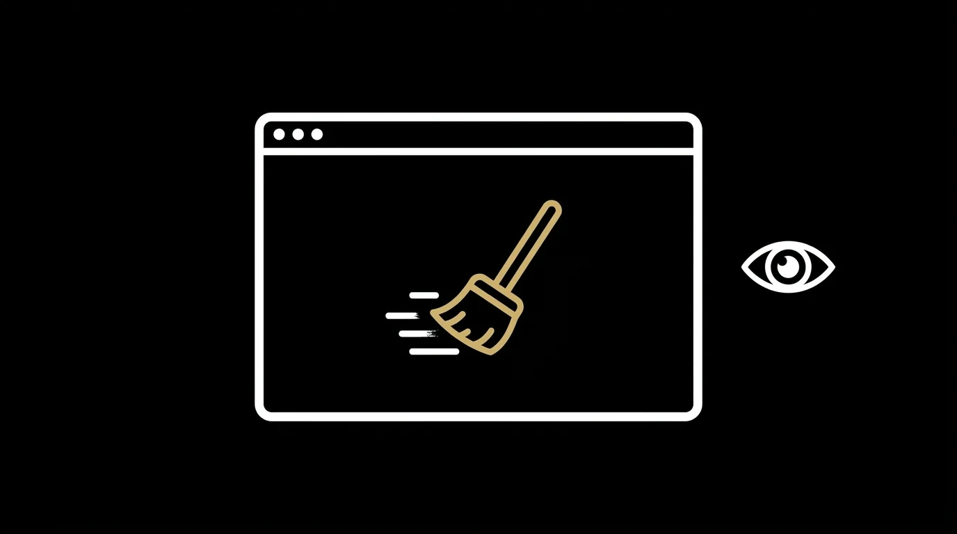 What incognito mode does - shield half protected illustration